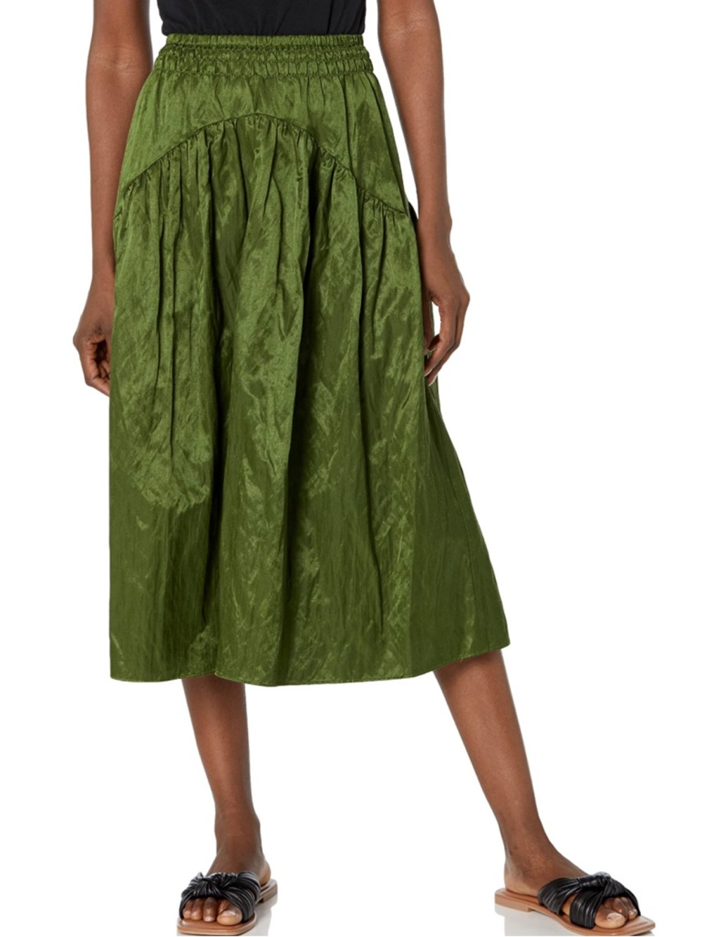 NWT Vince Women's Smocked Tiered Skirt
